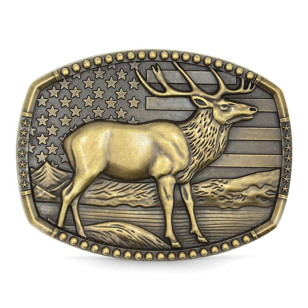8601 Western Belt Buckle Animal - Horse Deer Belt Buckles & Cowboy Belts